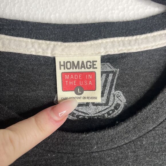 Homage WWE Legends Grey Ultimate Warrior Graphic T Shirt size large - Picture 4 of 6